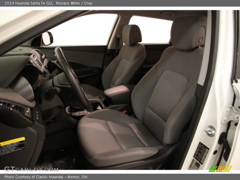 Monaco White / Gray 2014 Hyundai Santa Fe GLS