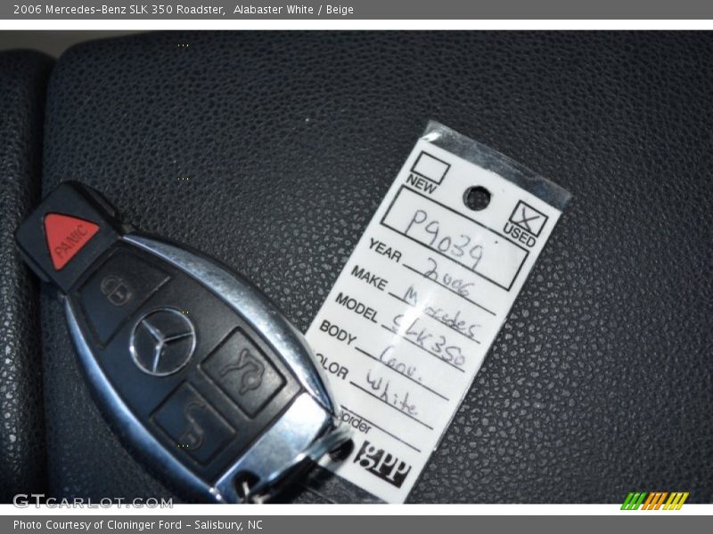 Alabaster White / Beige 2006 Mercedes-Benz SLK 350 Roadster