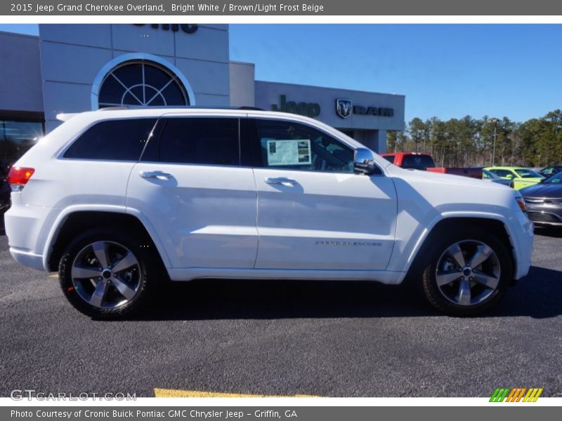 Bright White / Brown/Light Frost Beige 2015 Jeep Grand Cherokee Overland