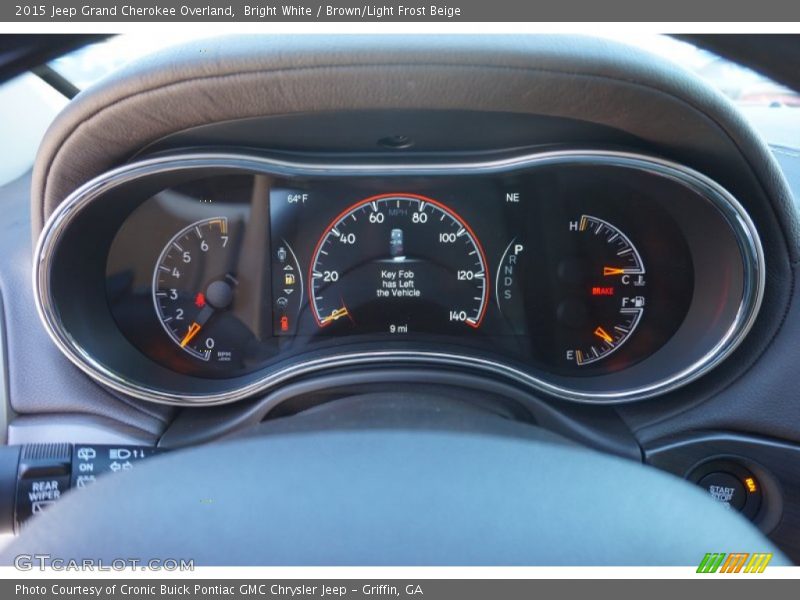 Bright White / Brown/Light Frost Beige 2015 Jeep Grand Cherokee Overland