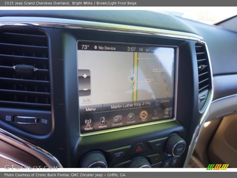 Bright White / Brown/Light Frost Beige 2015 Jeep Grand Cherokee Overland