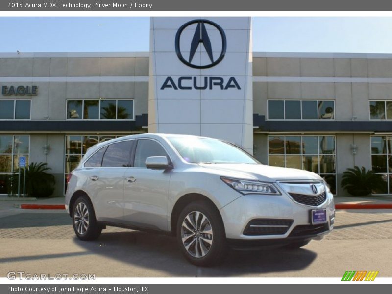 Silver Moon / Ebony 2015 Acura MDX Technology