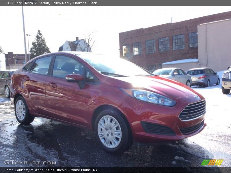 Ruby Red / Charcoal Black 2014 Ford Fiesta SE Sedan