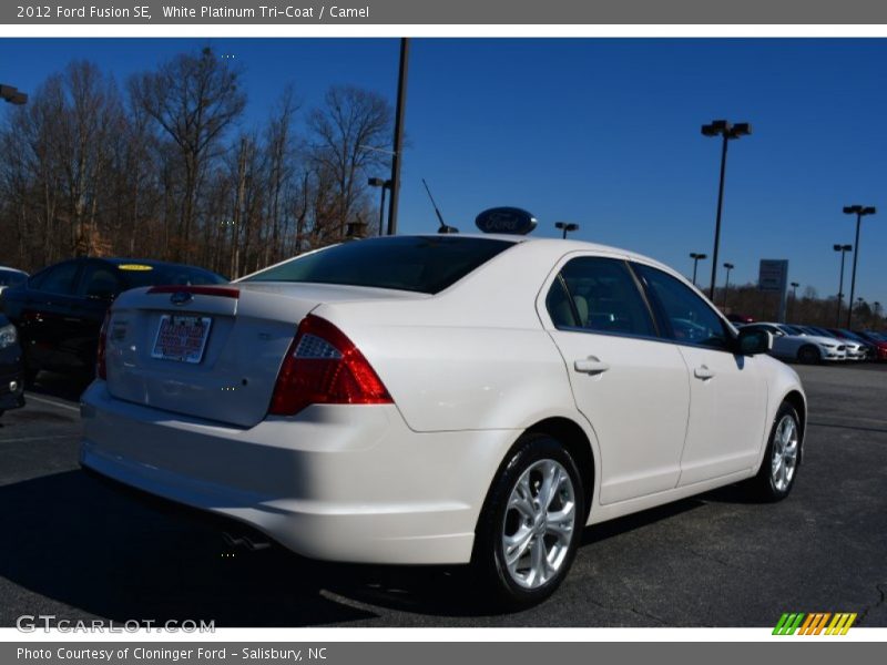 White Platinum Tri-Coat / Camel 2012 Ford Fusion SE