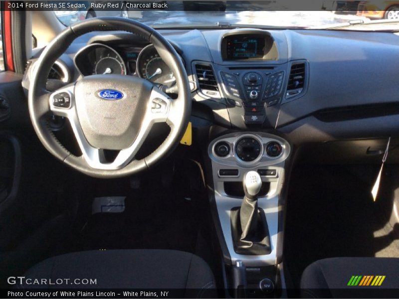 Ruby Red / Charcoal Black 2014 Ford Fiesta SE Sedan