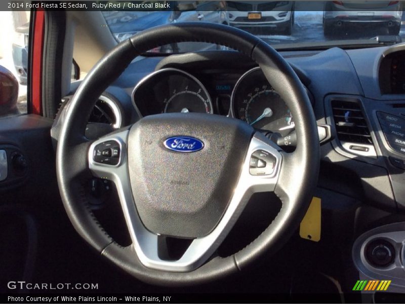Ruby Red / Charcoal Black 2014 Ford Fiesta SE Sedan