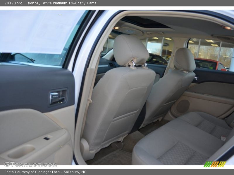 White Platinum Tri-Coat / Camel 2012 Ford Fusion SE