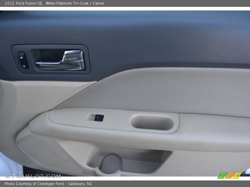 White Platinum Tri-Coat / Camel 2012 Ford Fusion SE
