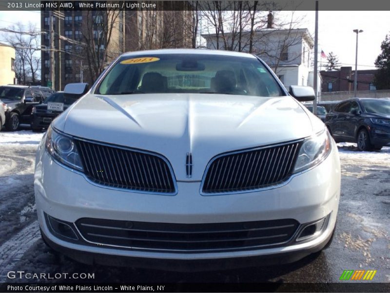 White Platinum / Light Dune 2013 Lincoln MKS AWD