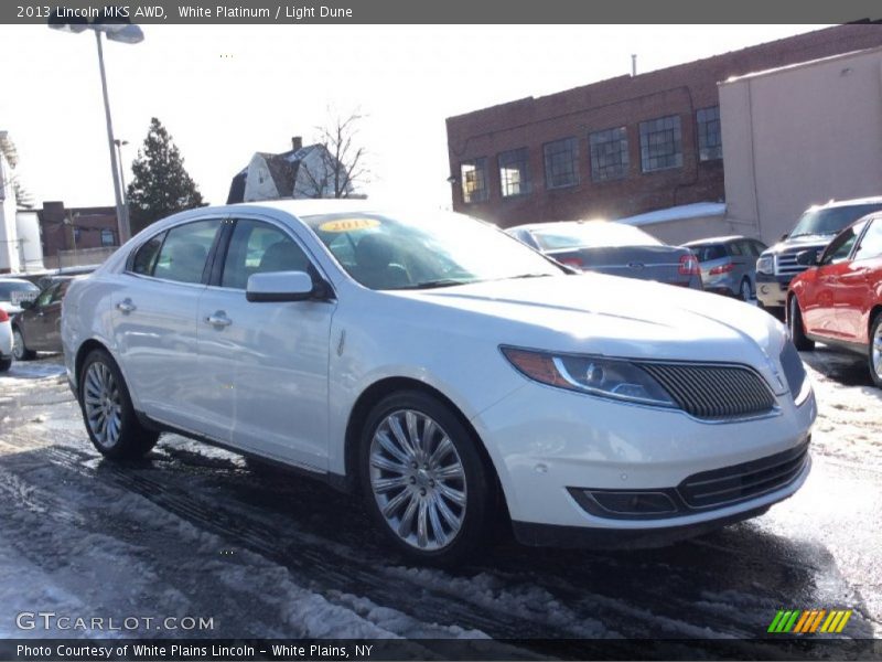 White Platinum / Light Dune 2013 Lincoln MKS AWD