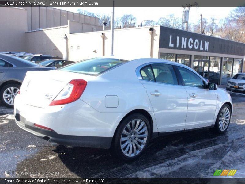White Platinum / Light Dune 2013 Lincoln MKS AWD