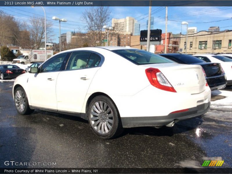 White Platinum / Light Dune 2013 Lincoln MKS AWD