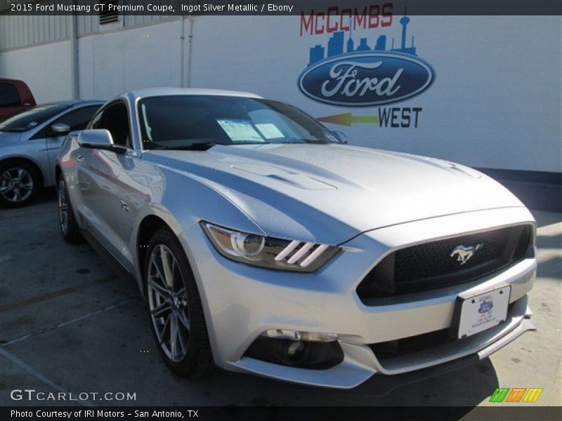 Ingot Silver Metallic / Ebony 2015 Ford Mustang GT Premium Coupe