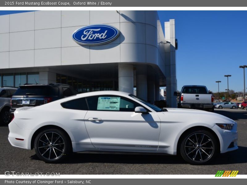 Oxford White / Ebony 2015 Ford Mustang EcoBoost Coupe