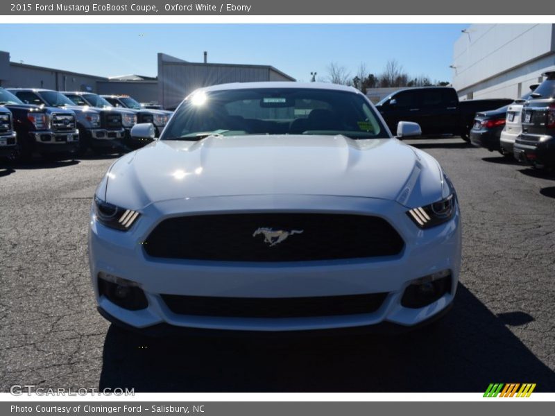 Oxford White / Ebony 2015 Ford Mustang EcoBoost Coupe