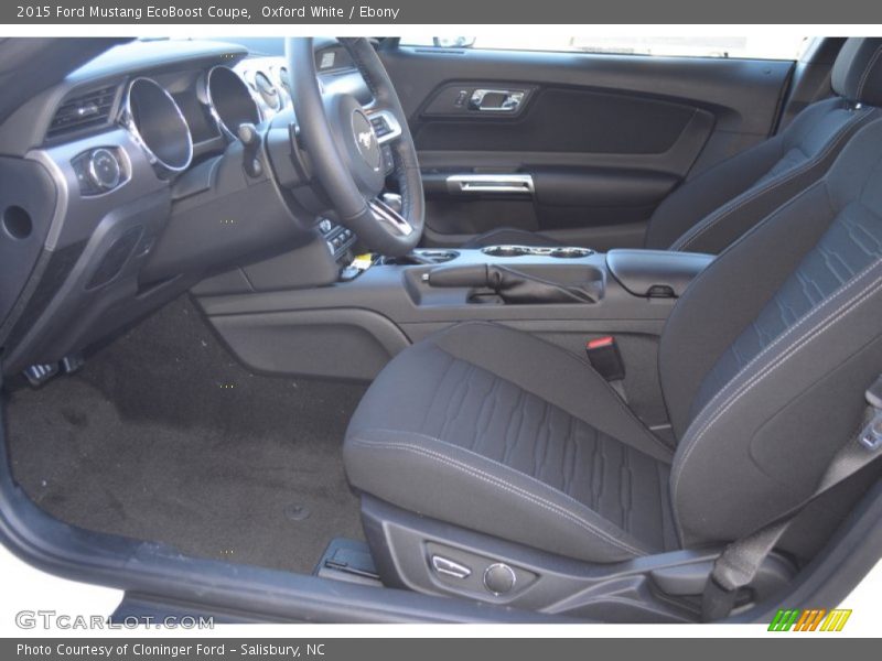 Oxford White / Ebony 2015 Ford Mustang EcoBoost Coupe