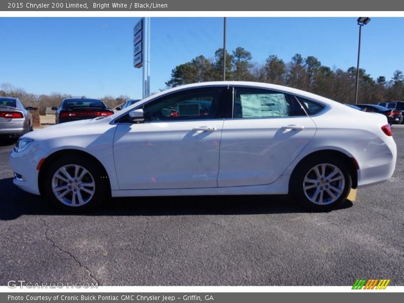 Bright White / Black/Linen 2015 Chrysler 200 Limited