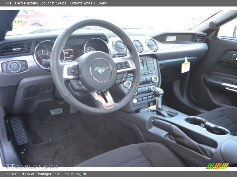 Oxford White / Ebony 2015 Ford Mustang EcoBoost Coupe