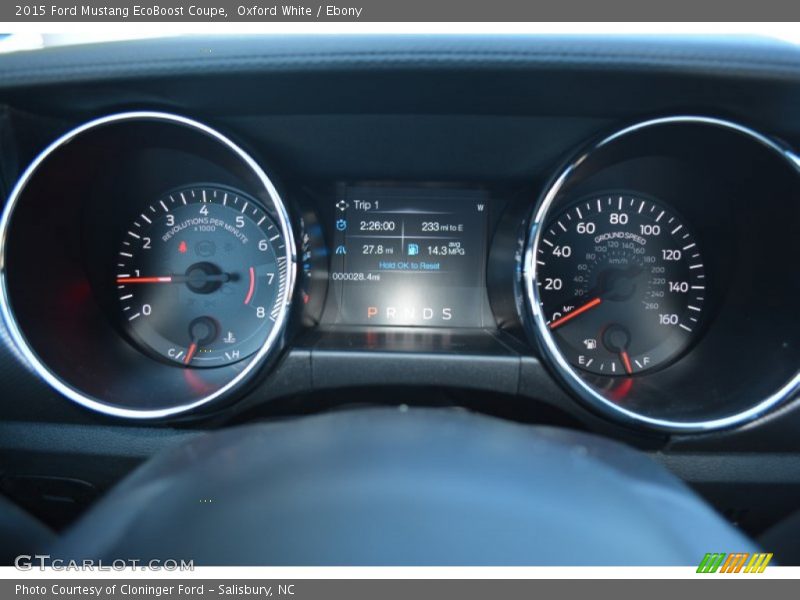 Oxford White / Ebony 2015 Ford Mustang EcoBoost Coupe