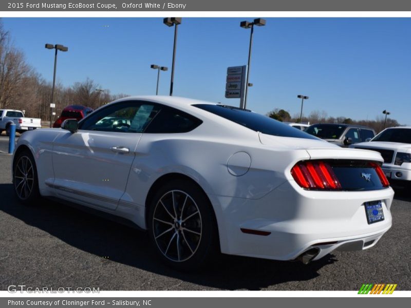 Oxford White / Ebony 2015 Ford Mustang EcoBoost Coupe
