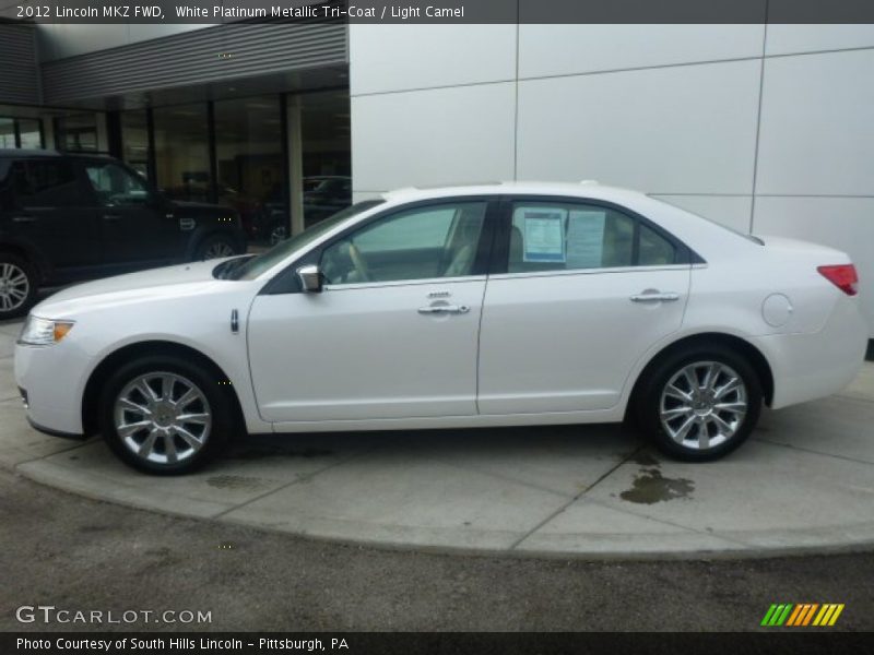 White Platinum Metallic Tri-Coat / Light Camel 2012 Lincoln MKZ FWD