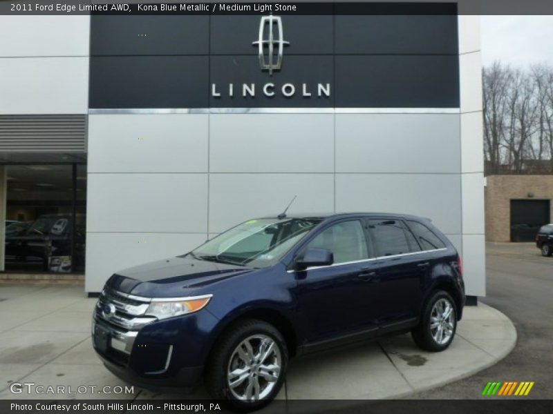 Kona Blue Metallic / Medium Light Stone 2011 Ford Edge Limited AWD