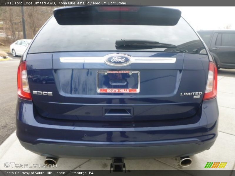 Kona Blue Metallic / Medium Light Stone 2011 Ford Edge Limited AWD
