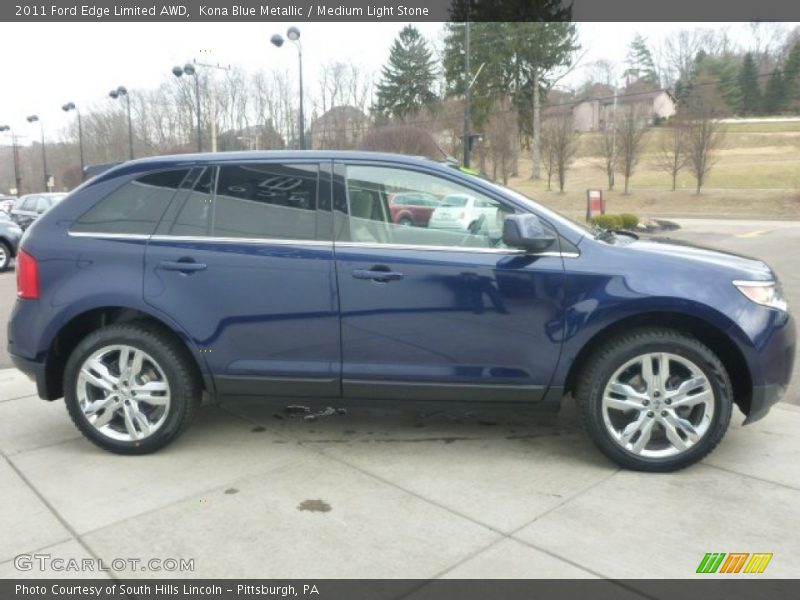 Kona Blue Metallic / Medium Light Stone 2011 Ford Edge Limited AWD