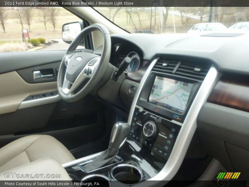 Kona Blue Metallic / Medium Light Stone 2011 Ford Edge Limited AWD