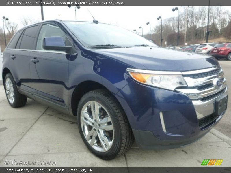 Kona Blue Metallic / Medium Light Stone 2011 Ford Edge Limited AWD