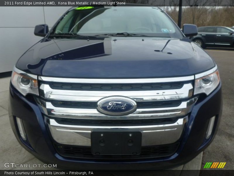 Kona Blue Metallic / Medium Light Stone 2011 Ford Edge Limited AWD