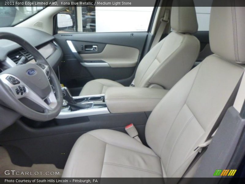 Kona Blue Metallic / Medium Light Stone 2011 Ford Edge Limited AWD