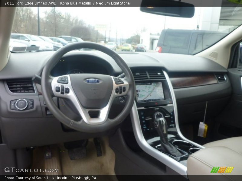 Kona Blue Metallic / Medium Light Stone 2011 Ford Edge Limited AWD