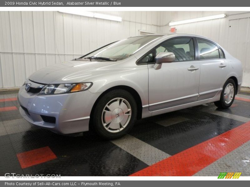 Alabaster Silver Metallic / Blue 2009 Honda Civic Hybrid Sedan