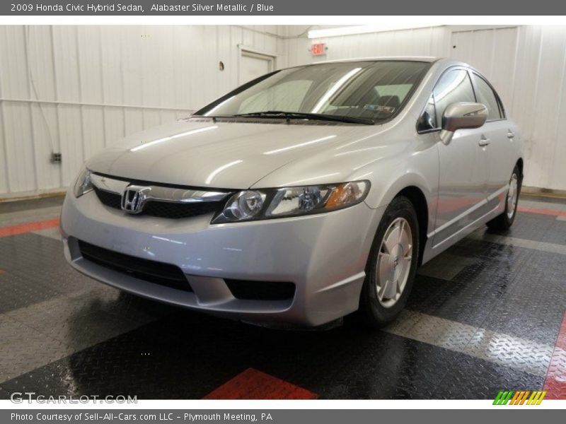 Alabaster Silver Metallic / Blue 2009 Honda Civic Hybrid Sedan