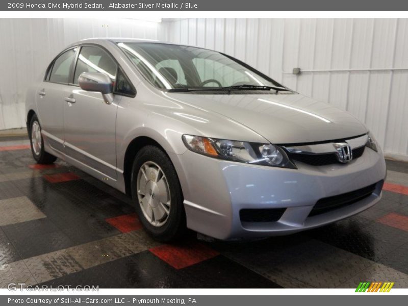 Alabaster Silver Metallic / Blue 2009 Honda Civic Hybrid Sedan