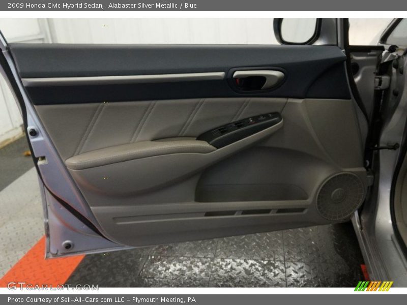 Alabaster Silver Metallic / Blue 2009 Honda Civic Hybrid Sedan