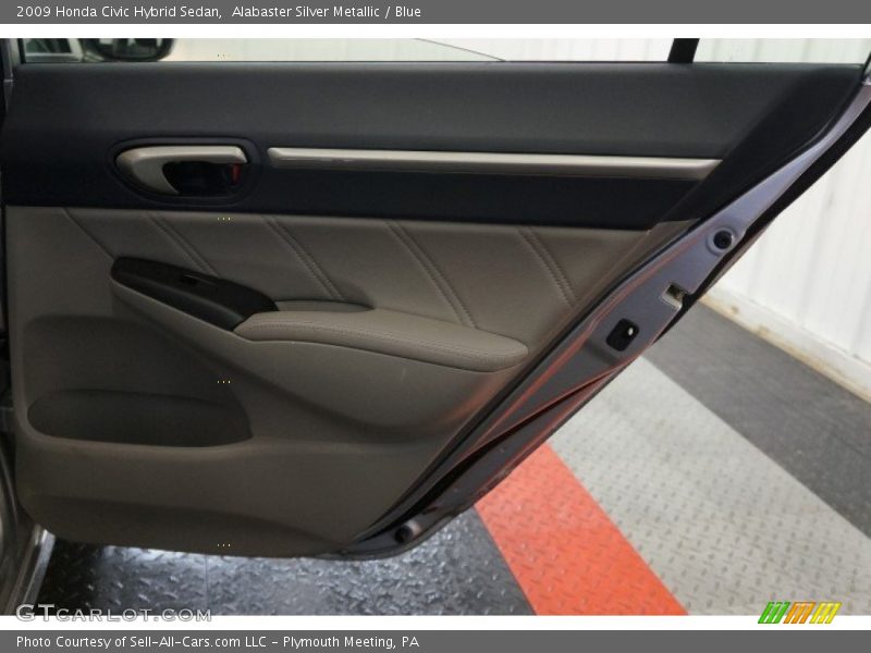 Alabaster Silver Metallic / Blue 2009 Honda Civic Hybrid Sedan