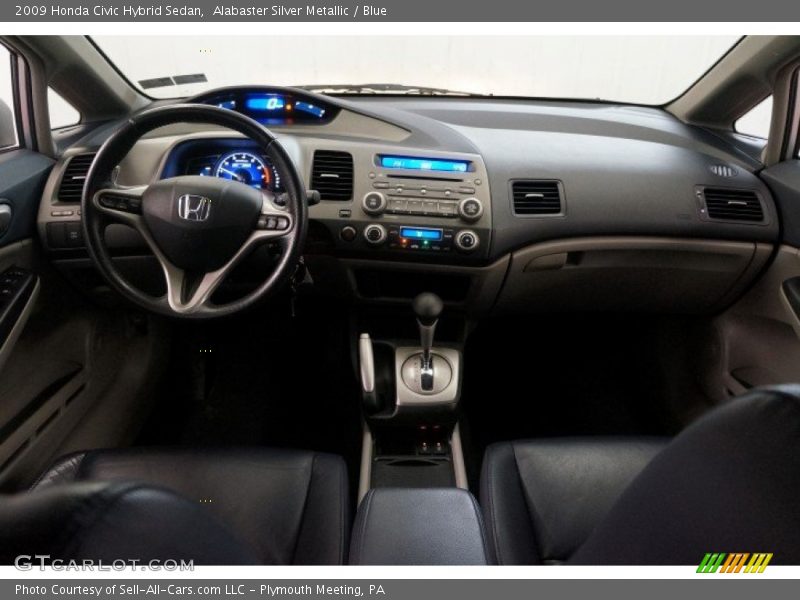Alabaster Silver Metallic / Blue 2009 Honda Civic Hybrid Sedan