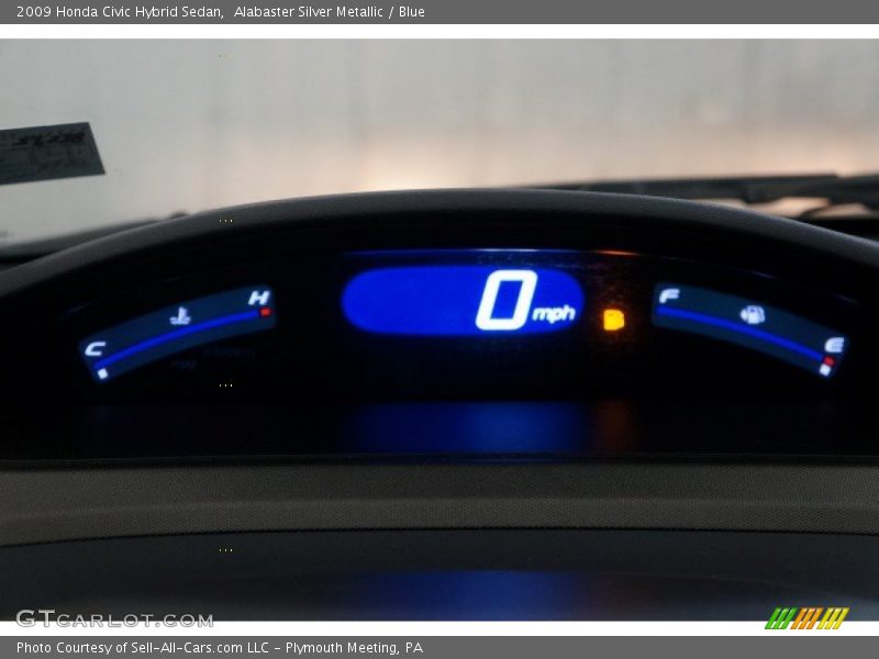 Alabaster Silver Metallic / Blue 2009 Honda Civic Hybrid Sedan