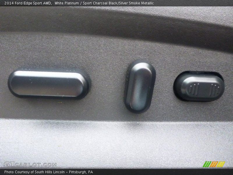 White Platinum / Sport Charcoal Black/Silver Smoke Metallic 2014 Ford Edge Sport AWD