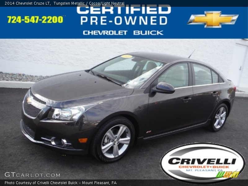 Tungsten Metallic / Cocoa/Light Neutral 2014 Chevrolet Cruze LT