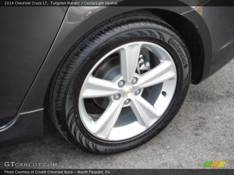 Tungsten Metallic / Cocoa/Light Neutral 2014 Chevrolet Cruze LT