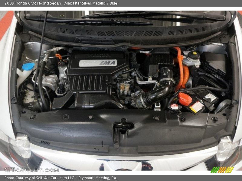 Alabaster Silver Metallic / Blue 2009 Honda Civic Hybrid Sedan