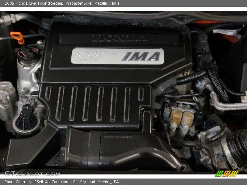 Alabaster Silver Metallic / Blue 2009 Honda Civic Hybrid Sedan