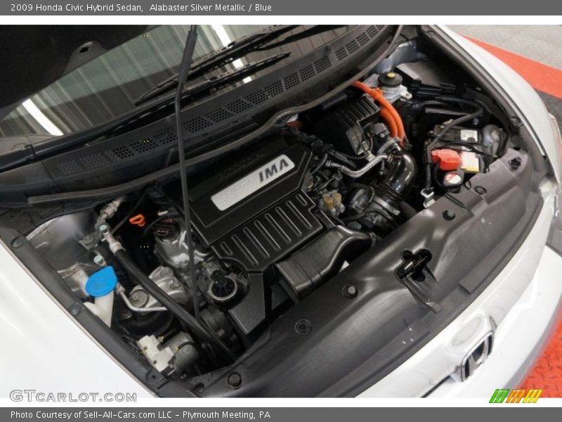 Alabaster Silver Metallic / Blue 2009 Honda Civic Hybrid Sedan