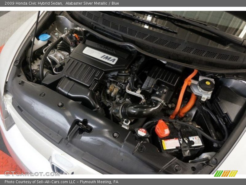 Alabaster Silver Metallic / Blue 2009 Honda Civic Hybrid Sedan