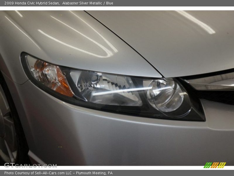 Alabaster Silver Metallic / Blue 2009 Honda Civic Hybrid Sedan