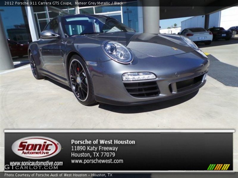 Meteor Grey Metallic / Black 2012 Porsche 911 Carrera GTS Coupe