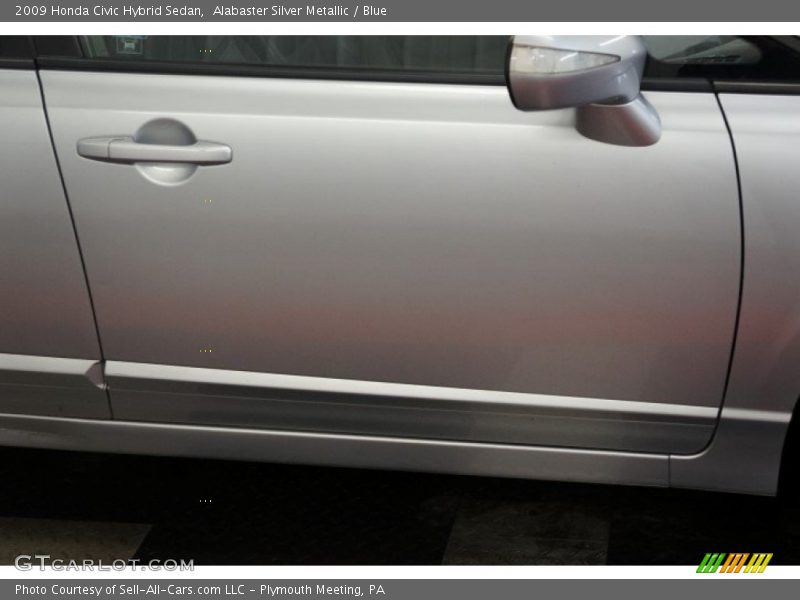 Alabaster Silver Metallic / Blue 2009 Honda Civic Hybrid Sedan